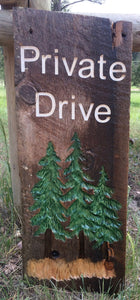 "Private Drive" - Engraved Sign