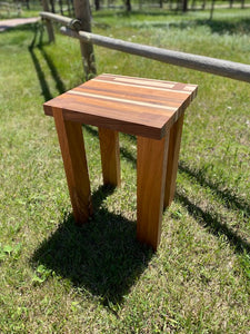 Butcher Block Style End Table