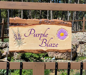 "Purple Blaze" - Custom Sign